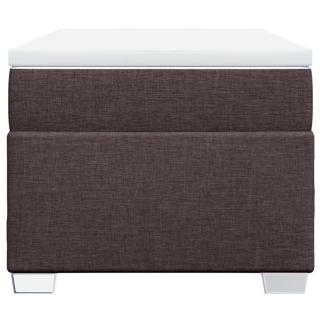 vidaXL Boxspring met matras stof donkerbruin 100x200 cm bruin, foto 4