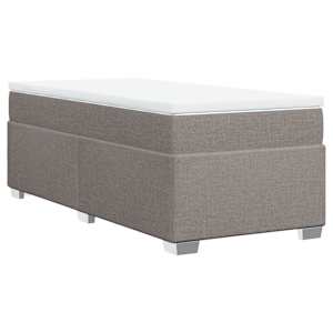 Box spring postel s matrací taupe 100 x 200 cm textil - obrázek 9