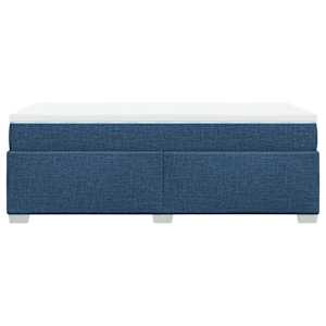 Box spring postel s matrací modrá 100 x 200 cm textil - obrázek 8