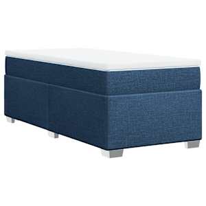 Box spring postel s matrací modrá 100 x 200 cm textil - obrázek 9