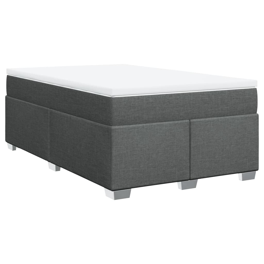 vidaXL Boxspring met matras stof donkergrijs 120x190 cm grijs, foto 3