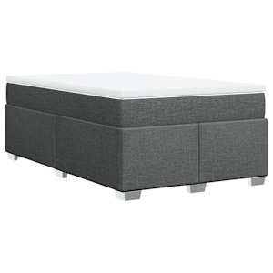Box spring postel s matrací tmavě šedá 120x190 cm textil - obrázek 9