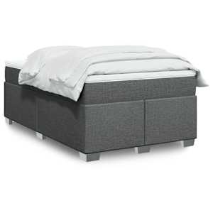 Box spring postel s matrací tmavě šedá 120x190 cm textil - obrázek 1