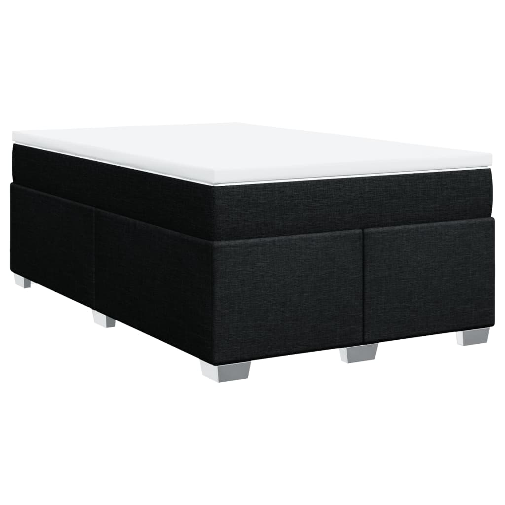 vidaXL Boxspring met matras stof zwart 120x190 cm, foto 3