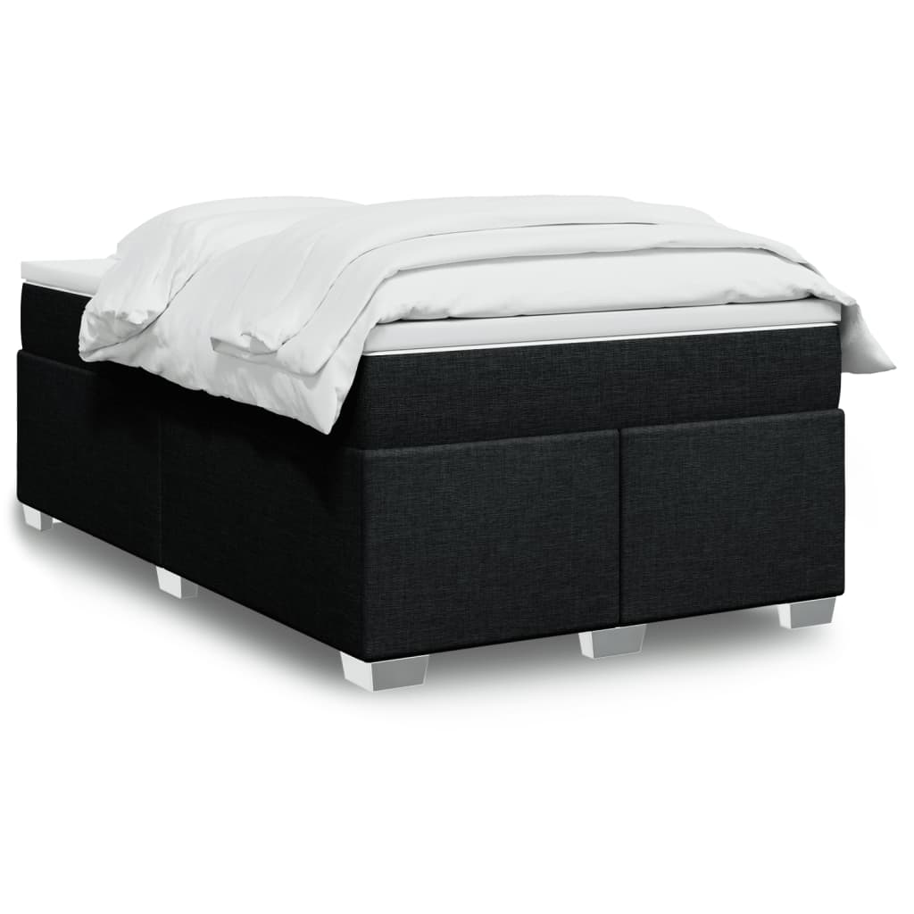 Boxspringbett mit Matratze Schwarz 120×190 cm Stoff