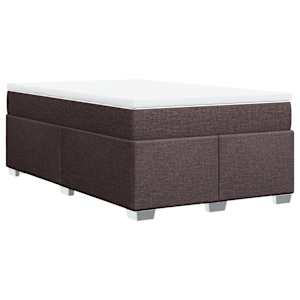Box spring postel s matrací tmavě hnědá 120x190 cm textil - obrázek 9