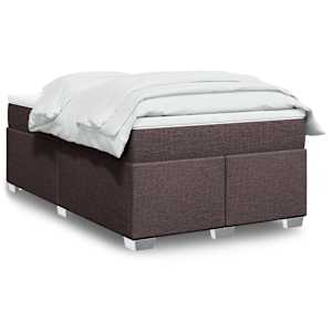 Box spring postel s matrací tmavě hnědá 120x190 cm textil - obrázek 1