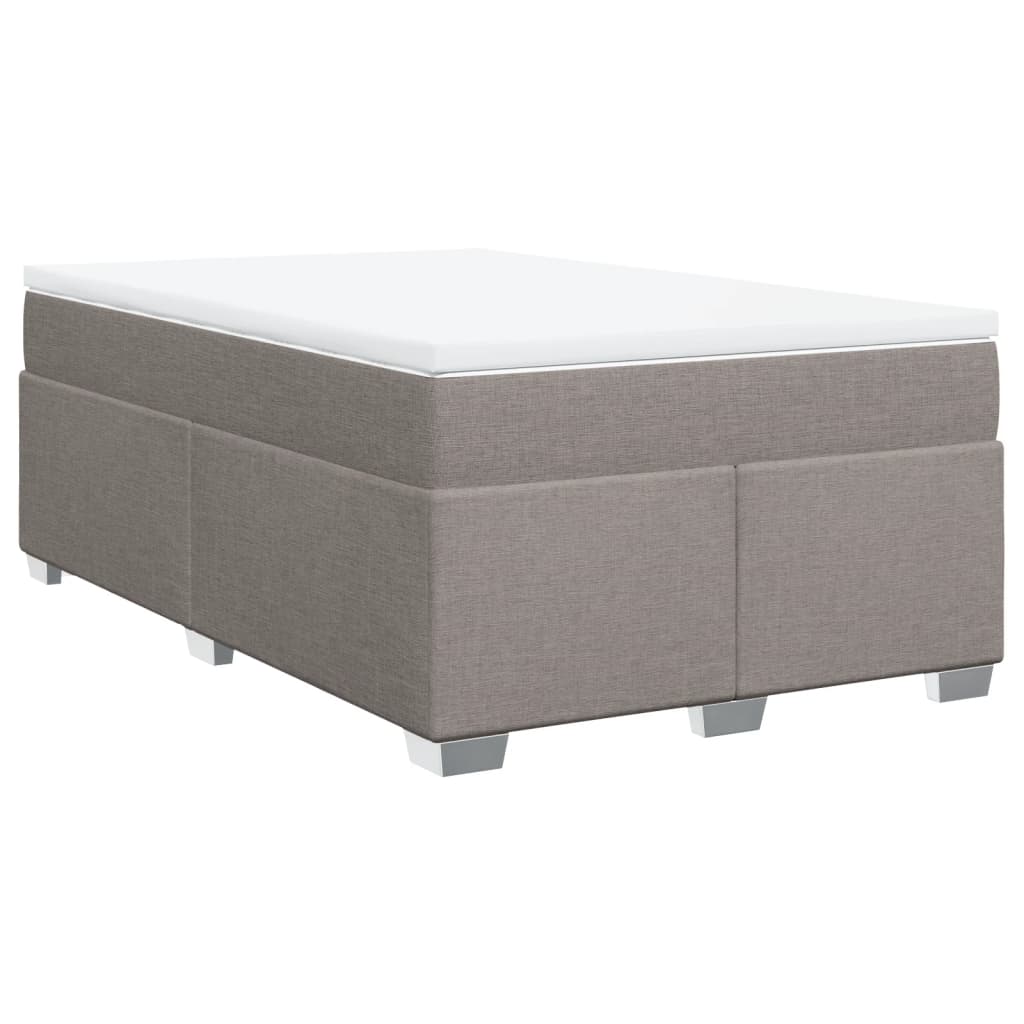 vidaXL Boxspring met matras stof taupe 120x190 cm, foto 3