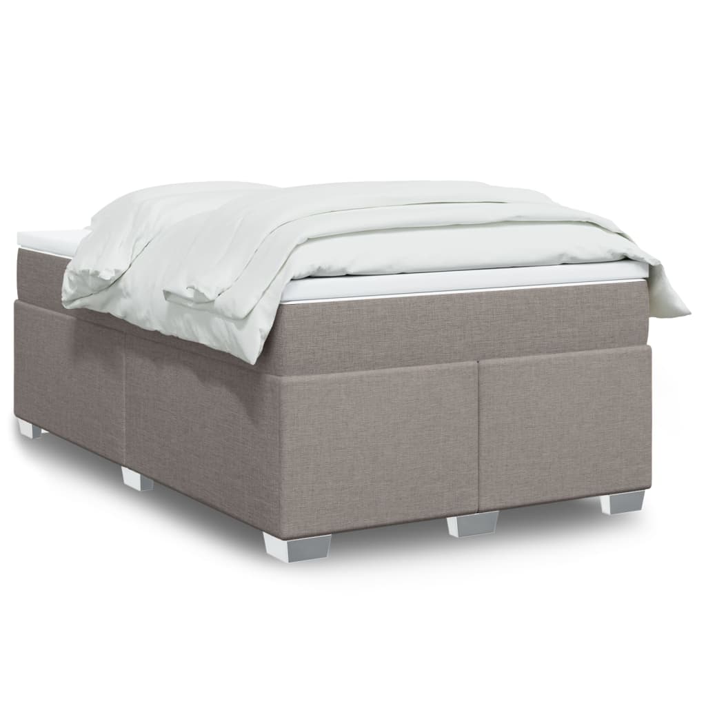 Boxspringbett mit Matratze Taupe 120×190 cm Stoff