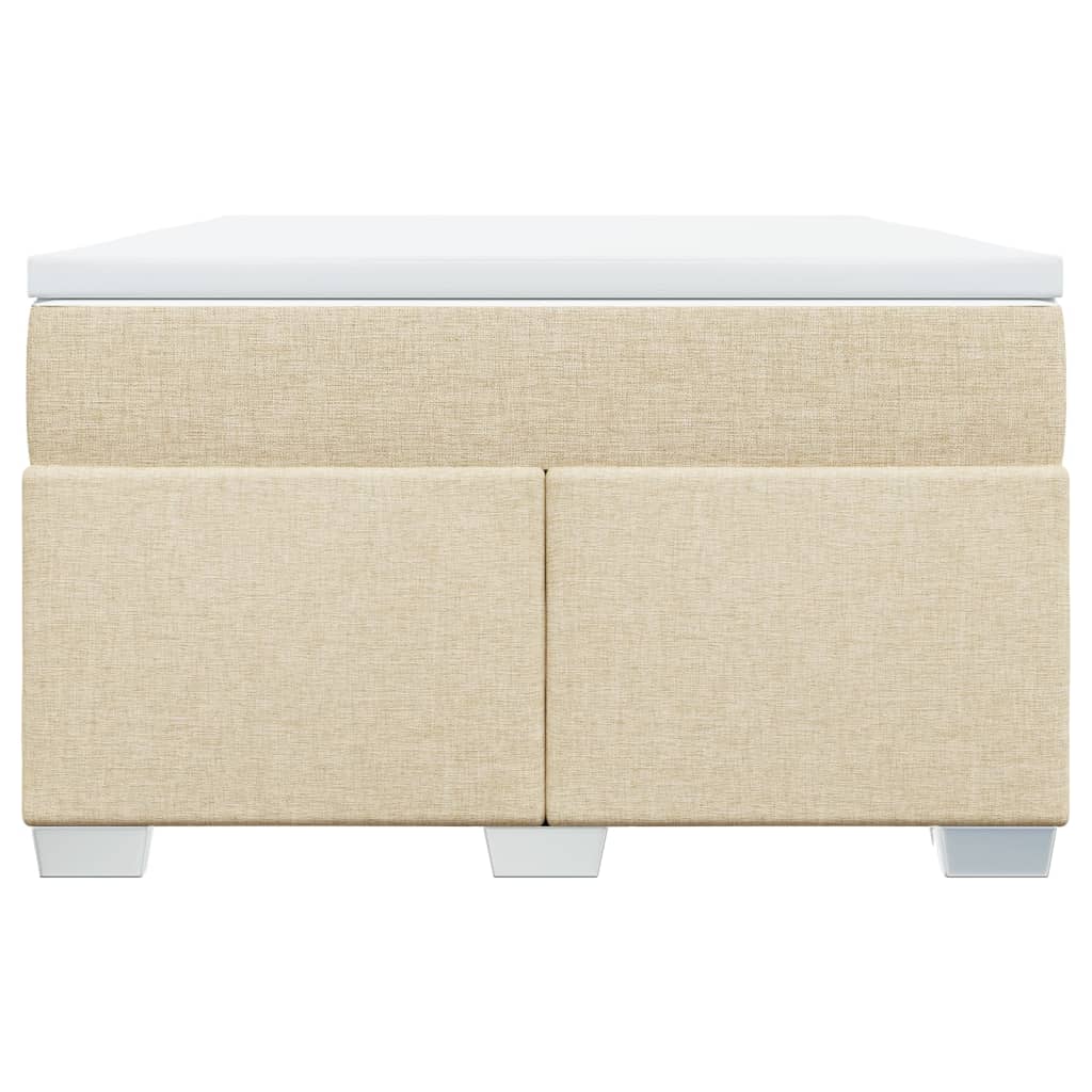 vidaXL Boxspring met matras stof crèmekleurig 120x190 cm, foto 4