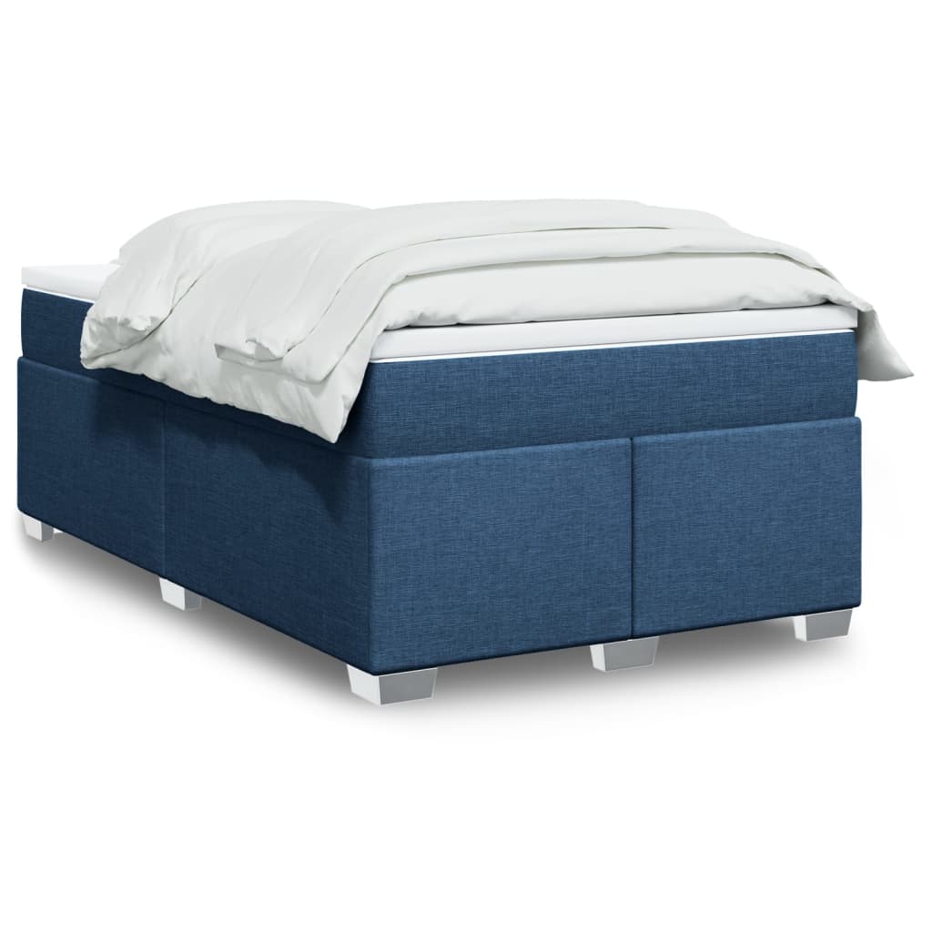 Boxspringbett mit Matratze Blau 120×190 cm Stoff