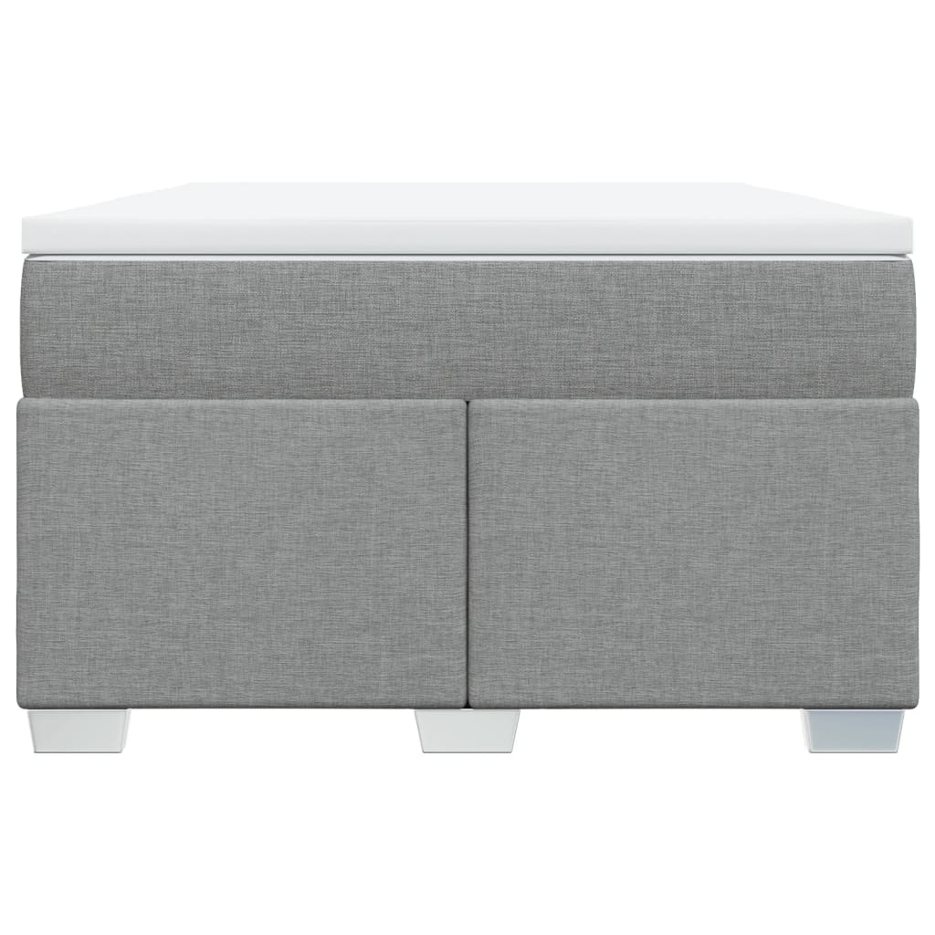 vidaXL Boxspring met matras stof lichtgrijs 120x200 cm grijs, foto 4