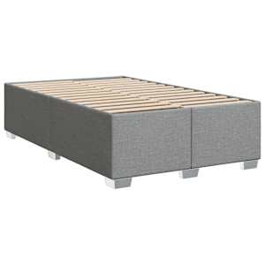 Box spring postel s matrací světle šedá 120 x 200 cm textil - obrázek 5