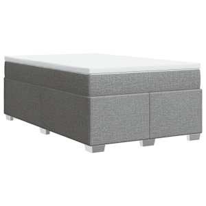 Box spring postel s matrací světle šedá 120 x 200 cm textil - obrázek 9