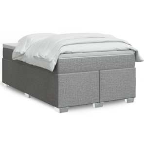 Box spring postel s matrací světle šedá 120 x 200 cm textil - obrázek 1