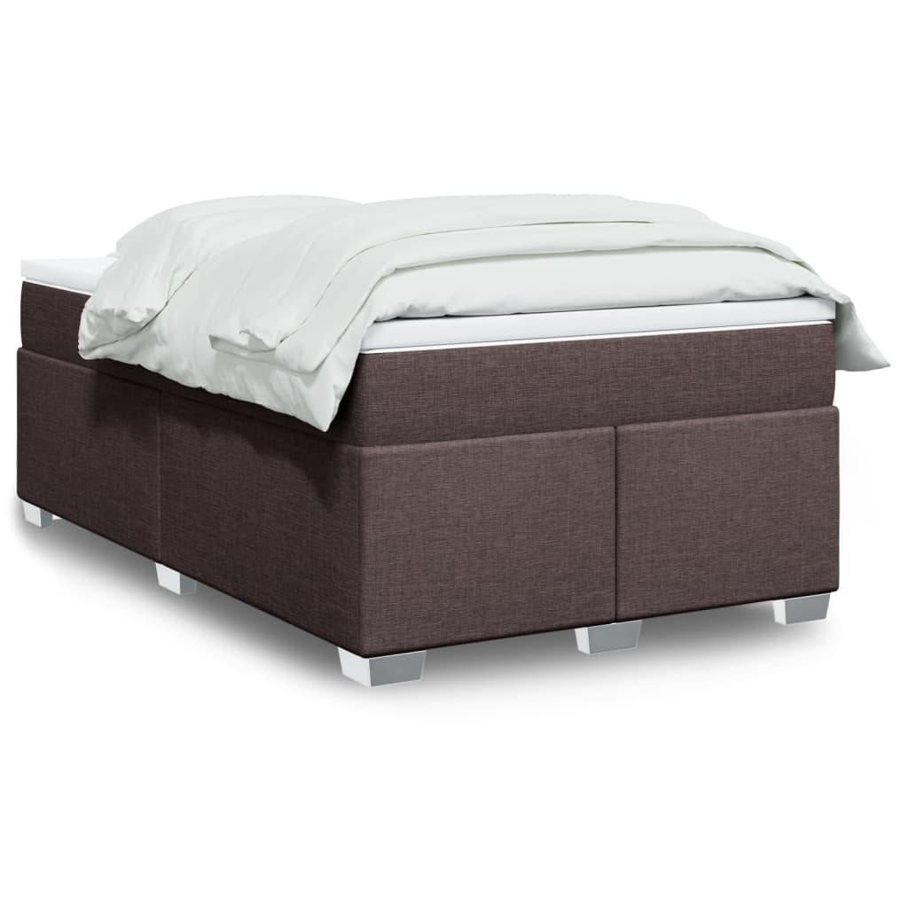 Boxspringbett mit Matratze Dunkelbraun 120×200 cm Stoff