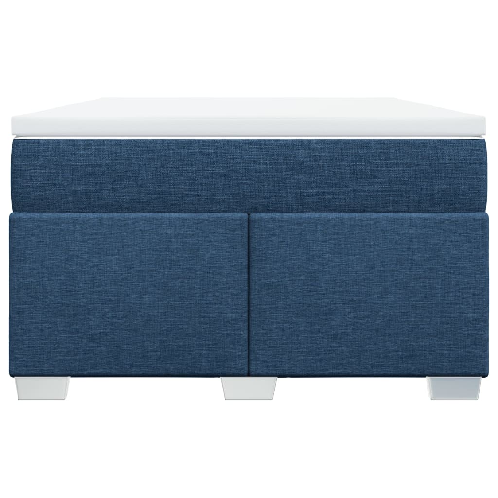 vidaXL Boxspring met matras stof blauw 120x200 cm, foto 4