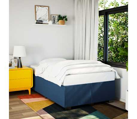 vidaXL Krevet s oprugama i madracem plavi 120 x 200 cm od tkanine