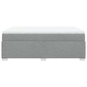 Box spring postel s matrací světle šedá 140 x 190 cm textil - obrázek 8