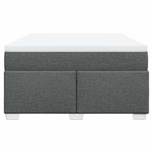 Box spring postel s matrací tmavě šedý 140 x 190 cm textil - obrázek 4