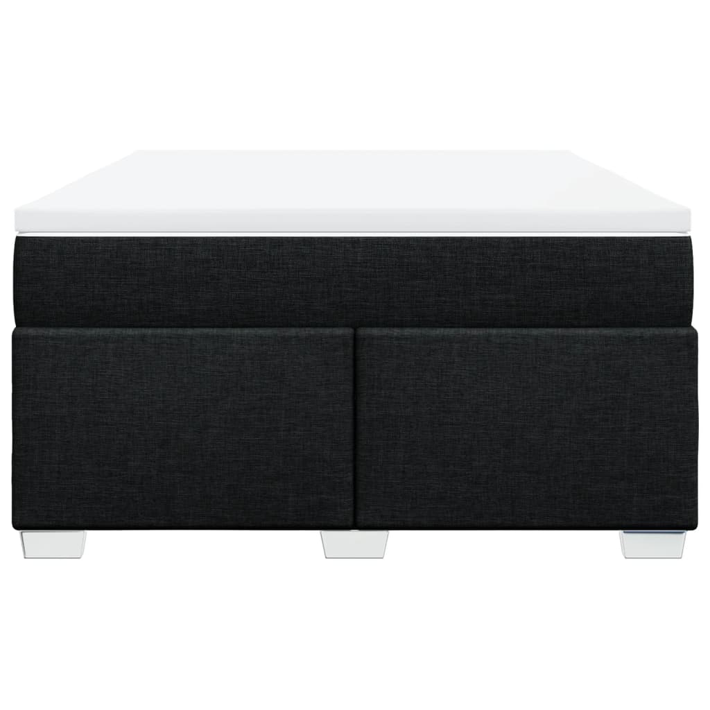 vidaXL Boxspring met matras stof zwart 140x190 cm, foto 4