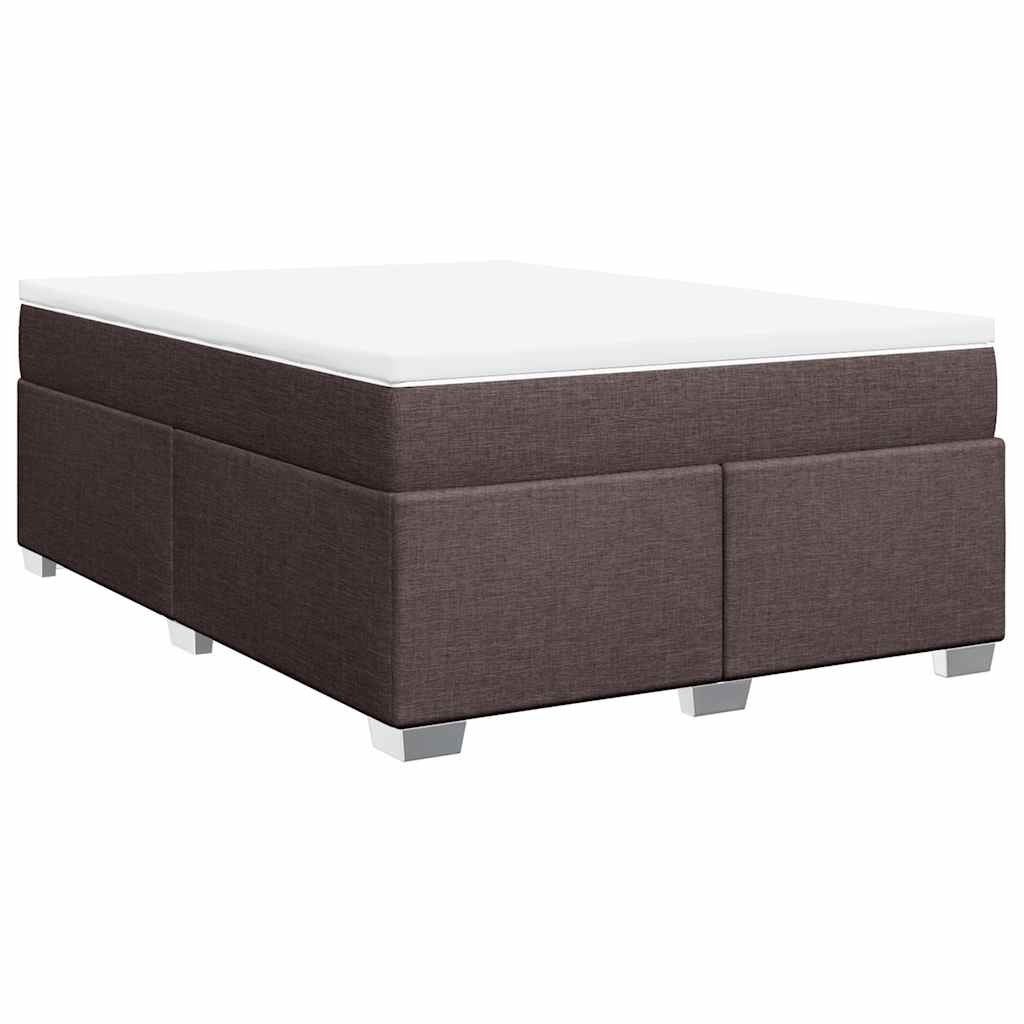 Thumbnail - vidaXL Boxspringbett mit Matratze Dunkelbraun 140x190 cm Stoff