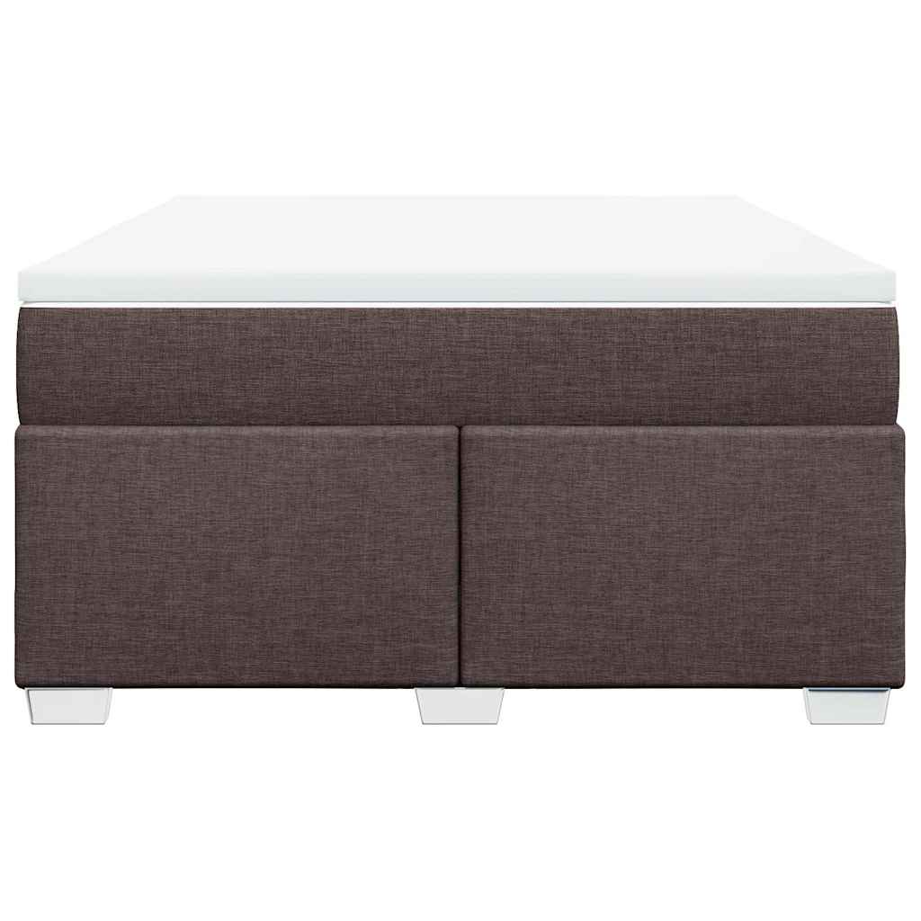vidaXL Boxspring met matras stof donkerbruin 140x190 cm bruin, foto 4