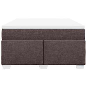 Box spring postel s matrací tmavě hnědá 140x190 cm textil - obrázek 4