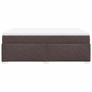 Box spring postel s matrací tmavě hnědá 140x190 cm textil - obrázek 8