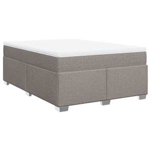 Box spring postel s matrací taupe 140x190 cm textil - obrázek 2