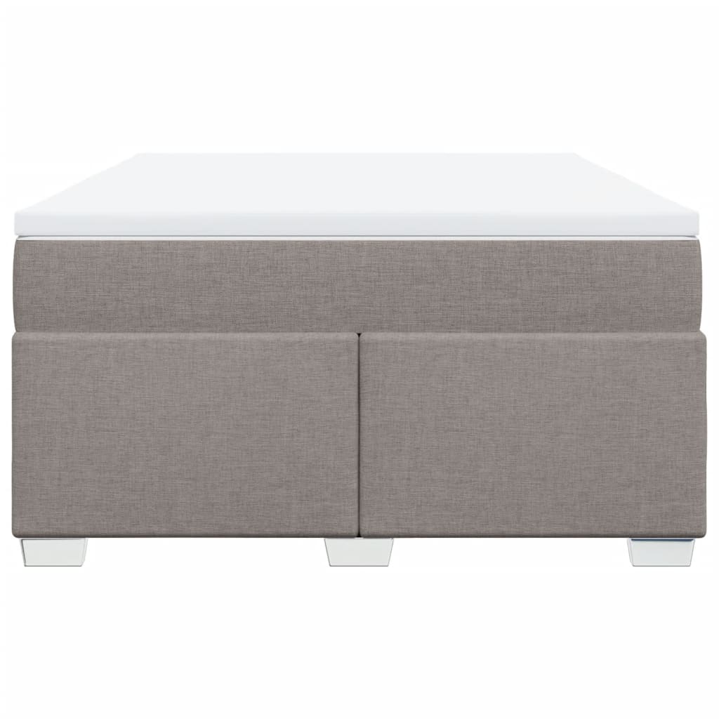vidaXL Boxspring met matras stof taupe 140x190 cm, foto 4