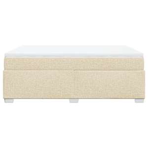 Box spring postel s matrací krémová 140x190 cm textil - obrázek 8