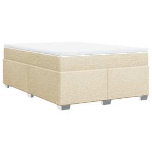 Box spring postel s matrací krémová 140x190 cm textil - obrázek 9