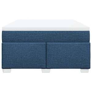 Box spring postel s matrací modrá 140x190 cm textil - obrázek 4