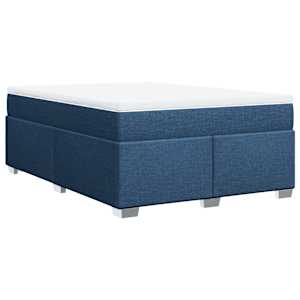 Box spring postel s matrací modrá 140x190 cm textil - obrázek 9