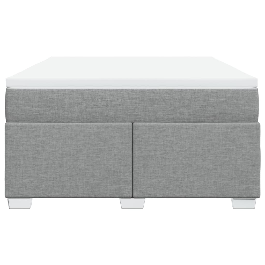 vidaXL Boxspring met matras stof lichtgrijs 140x200 cm grijs, foto 4
