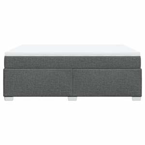 Box spring postel s matrací tmavě šedá 140x200 cm textil - obrázek 8