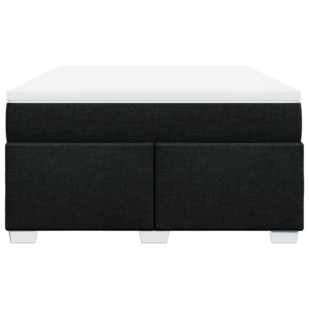vidaXL Boxspring met matras stof zwart 140x200 cm, foto 4