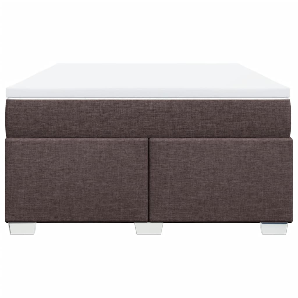 vidaXL Boxspring met matras stof donkerbruin 140x200 cm bruin, foto 4