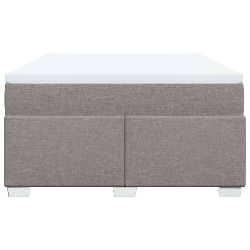 vidaXL Boxspring met matras stof taupe 140x200 cm, foto 4