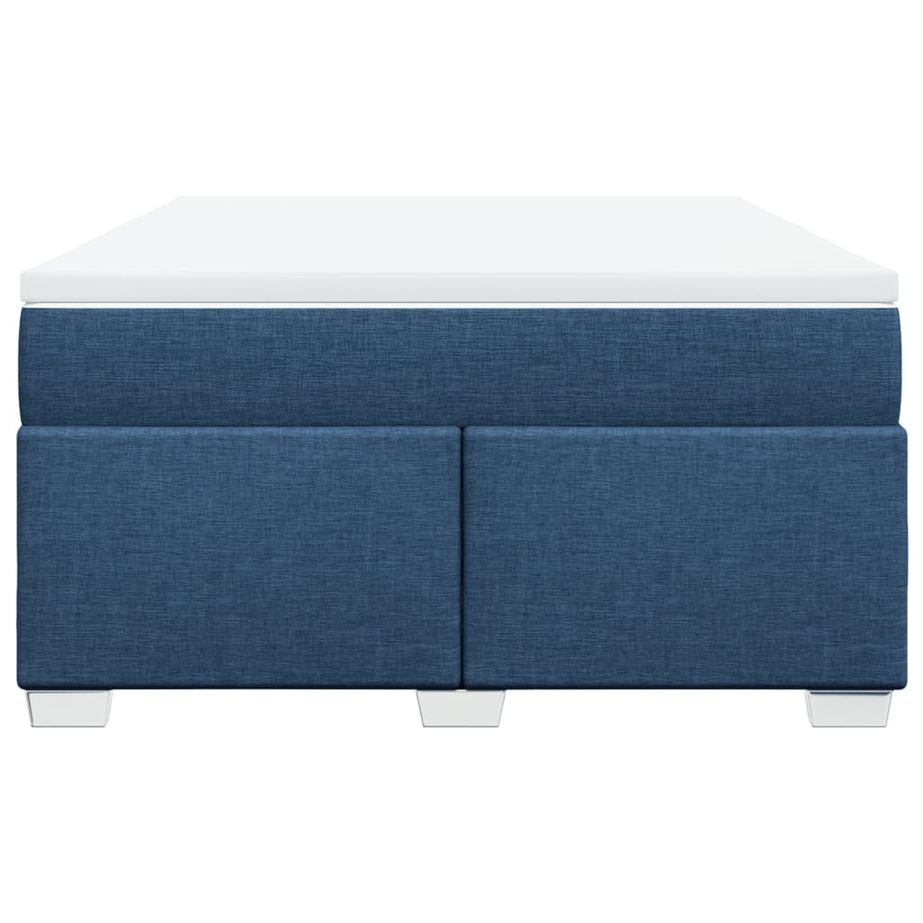 vidaXL Boxspring met matras stof blauw 140x200 cm, foto 4