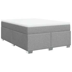 Box spring postel s matrací světle šedá 160 x 200 cm textil - obrázek 2