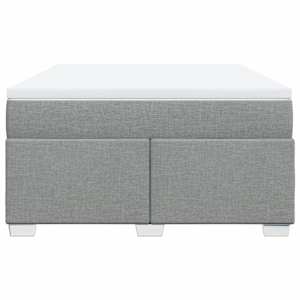Box spring postel s matrací světle šedá 160 x 200 cm textil - obrázek 4