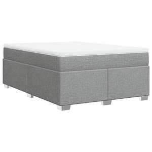 Box spring postel s matrací světle šedá 160 x 200 cm textil - obrázek 9