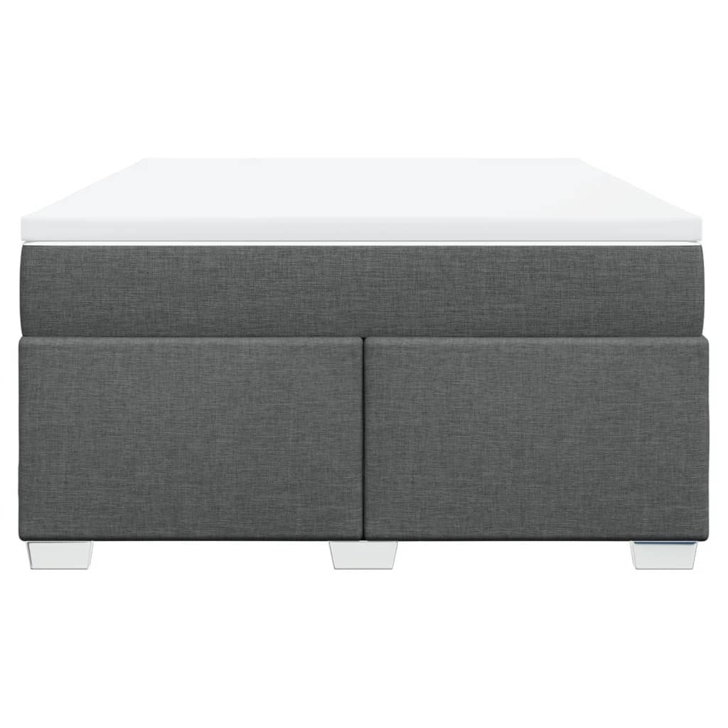 vidaXL Boxspring met matras stof donkergrijs 160x200 cm grijs, foto 4