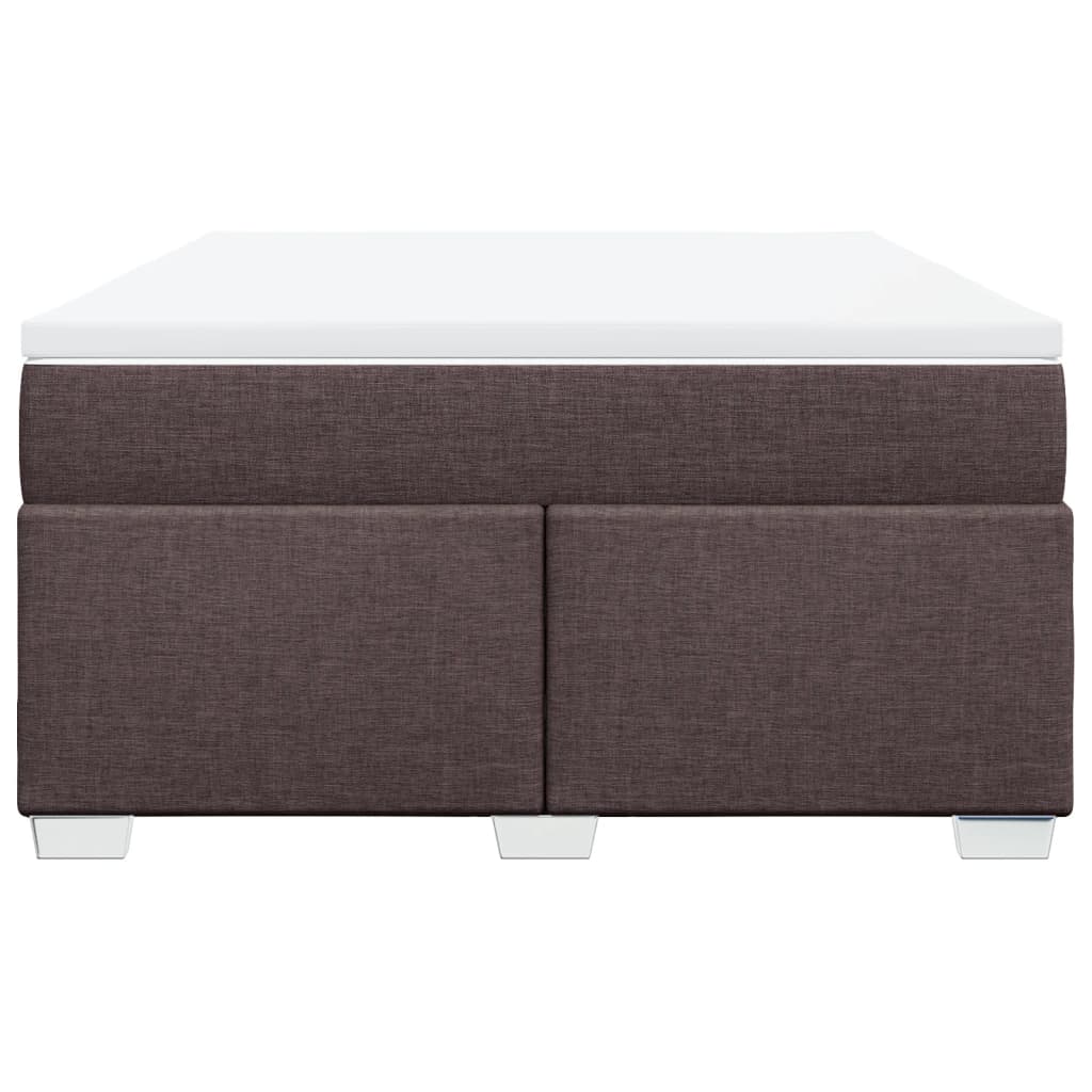 vidaXL Boxspring met matras stof donkerbruin 160x200 cm bruin, foto 4