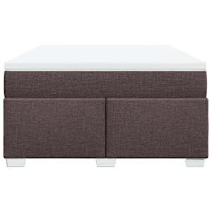 Box spring postel s matrací tmavě hnědá 160x200 cm textil - obrázek 4