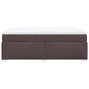 Box spring postel s matrací tmavě hnědá 160x200 cm textil - obrázek 8
