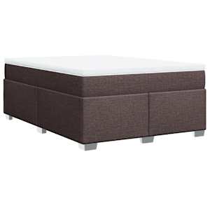 Box spring postel s matrací tmavě hnědá 160x200 cm textil - obrázek 9