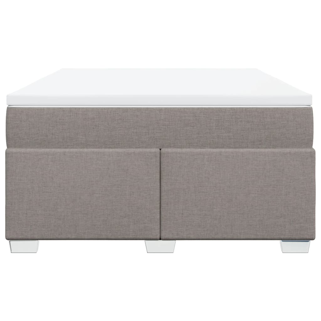 vidaXL Boxspring met matras stof taupe 160x200 cm, foto 4